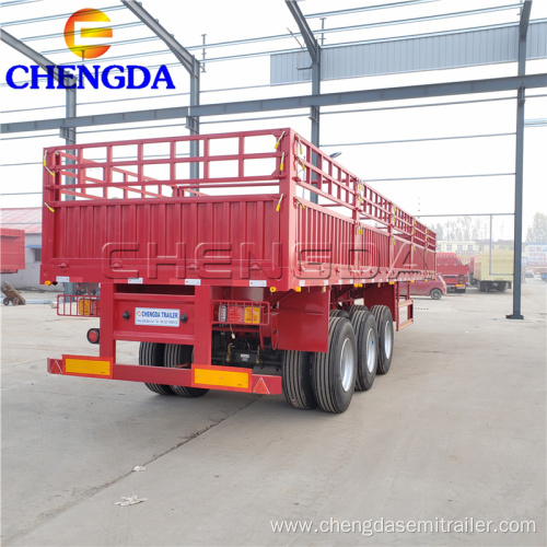 60 Ton 12 Wheels Fence Cargo Trailer